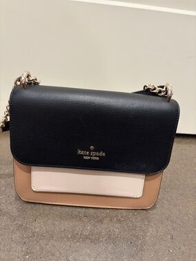 kate spade Black, Beige & Cream Colorblock Crossbody Bag